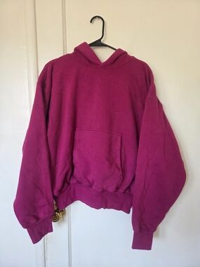GAP X Yeezy YZY Collab Purple Magenta Cotton Hoodie with Kangaroo Pocket Medium